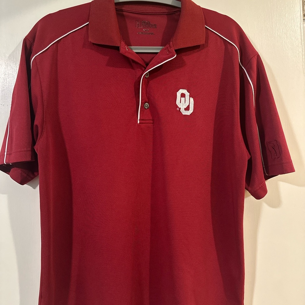 Red OU Golf-Polo Shirt